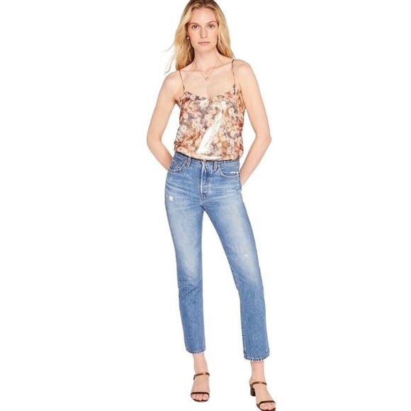 Club Monaco NWT Women’s Size XL Sunset Shimmer Silk Blend Kora Camisole Cami Top - Picture 2 of 12